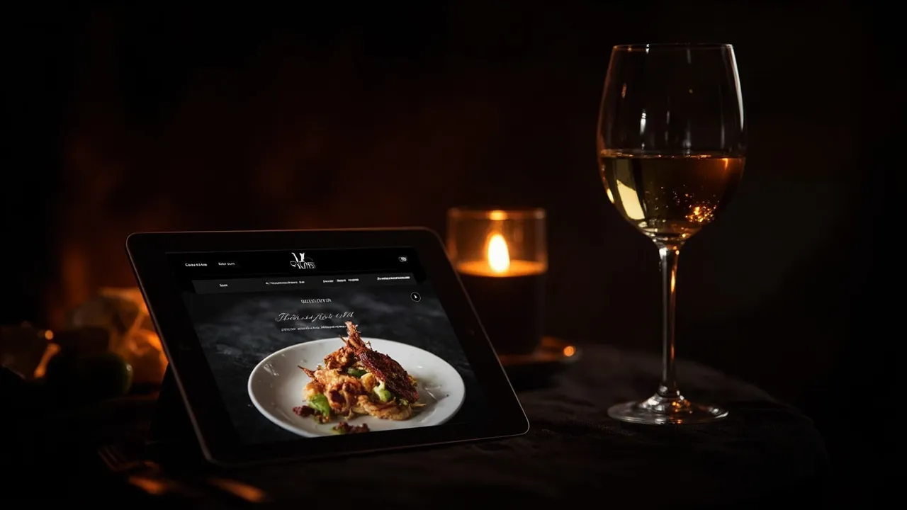 Symbolbild: ein stilvoll gedeckter Restauranttisch mit frischen Zutaten und Kerzenlicht